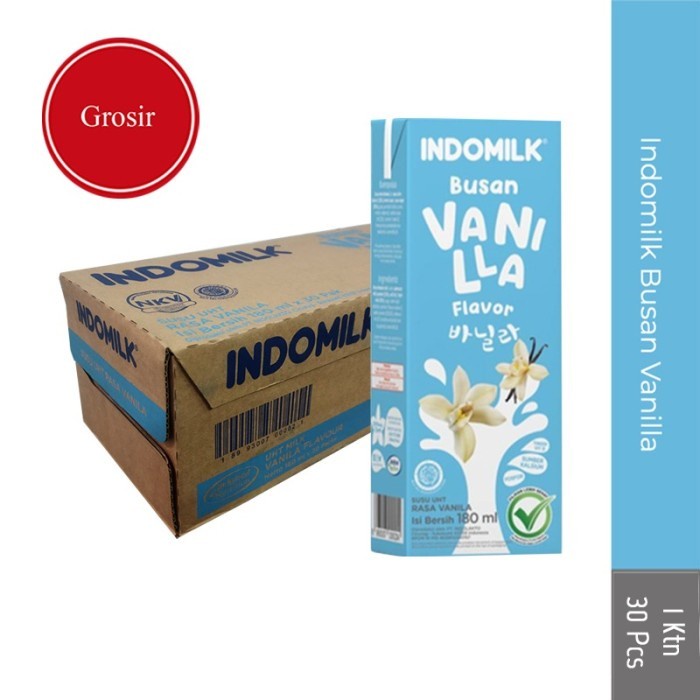 

Susu UHT Indomilk Busan Vanilla 1 ktn 30 pcs