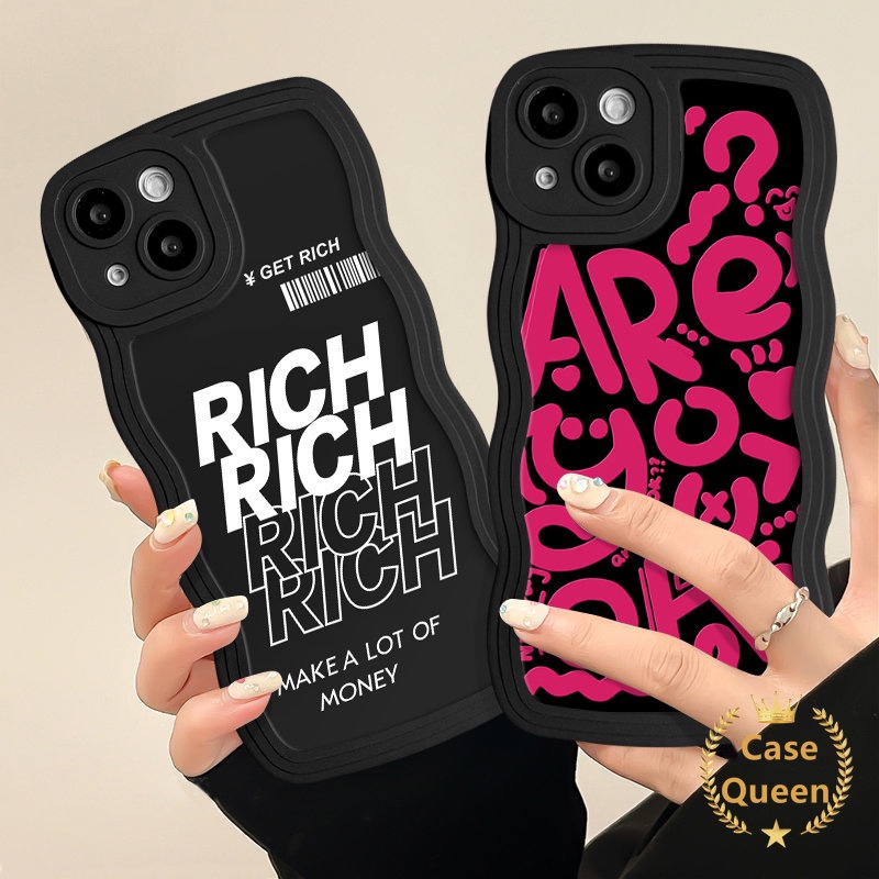 Wavy Edge Graffiti Fashion Rose Red Huruf Inggris Case Untuk Realme C53 C15 C25Y C33 C21Y C35 C55 C20 C20A C12 C30 C25 C25s C11 C3 9i 5 5S 5i 6i 20 30A Pola Zebra Soft Cover