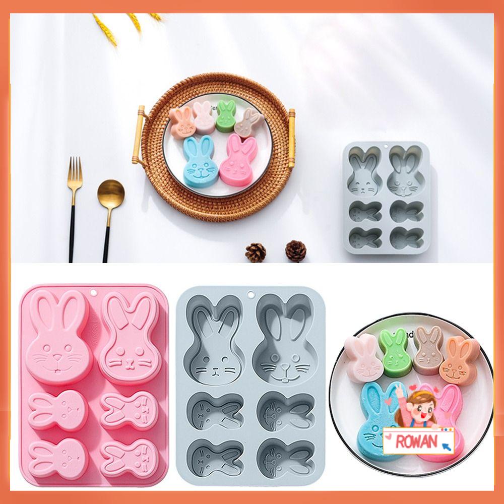 R-FLOWER Cetakan Silikon Handmade Soap Mold Dekorasi Liburan Kelinci
