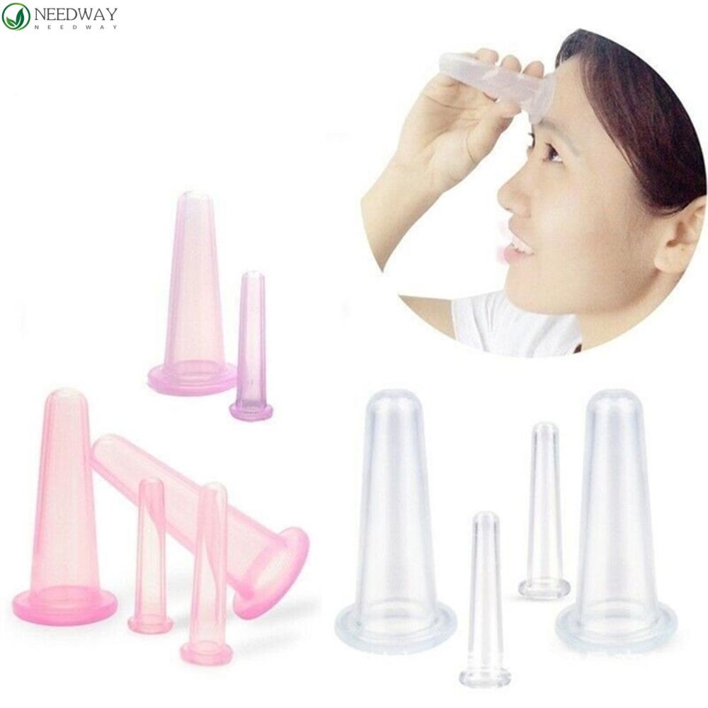 NEEDWAY Vacuum Cupping Cups1/2/4Pcs Lembut Anti Selulit Chinese Body Massage Jar Pereda Nyeri Silikon Suction Cups