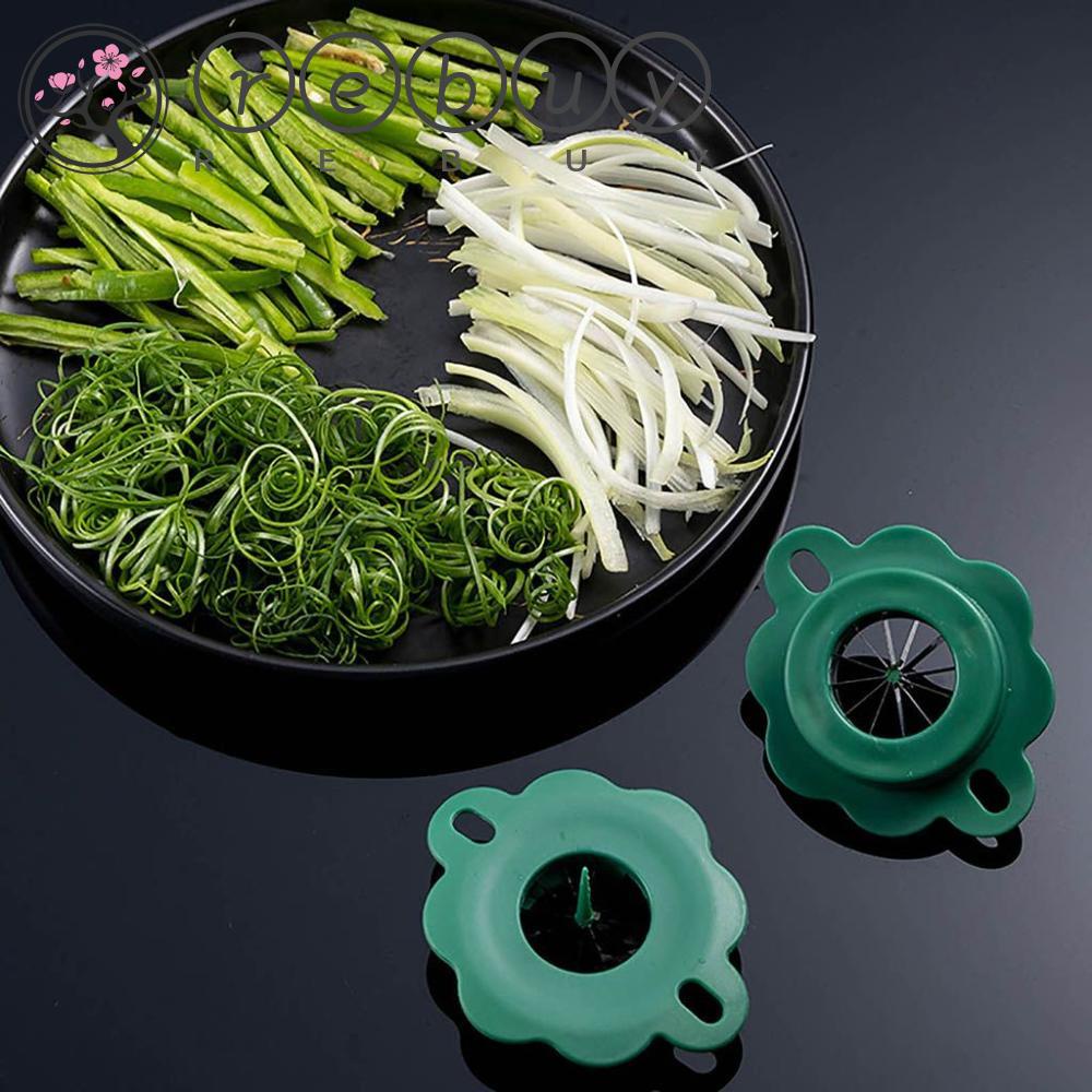 REBUY Green Onion Slicer Kreatif Multifungsi Kawat Bawang Hijau Gadget Dapur Speedy Safe Parutan Sayur