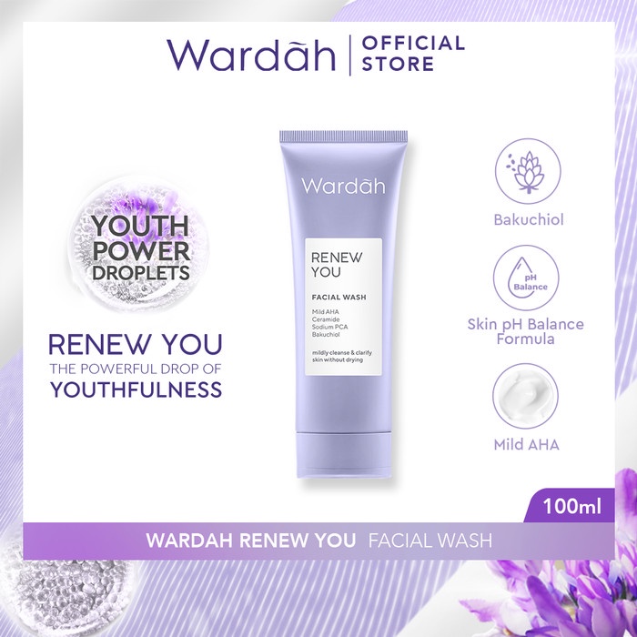 Wardah Renew You Facial Wash - Pembersih Wajah dengan Natural AHA