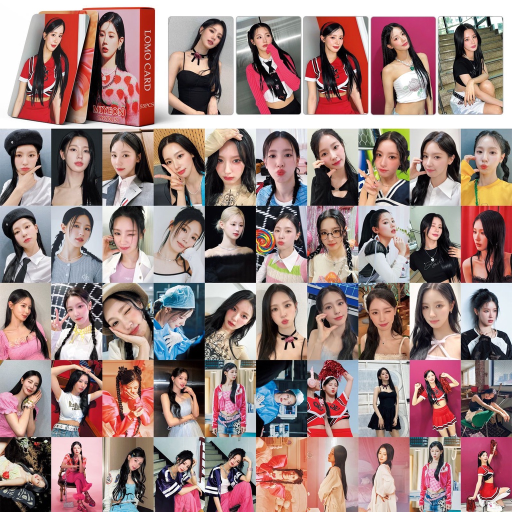 55pcs /box MIYEON (G)I-DLE Photocards Album I FEEL Lomo Cards GIDLE Kpop Postcards