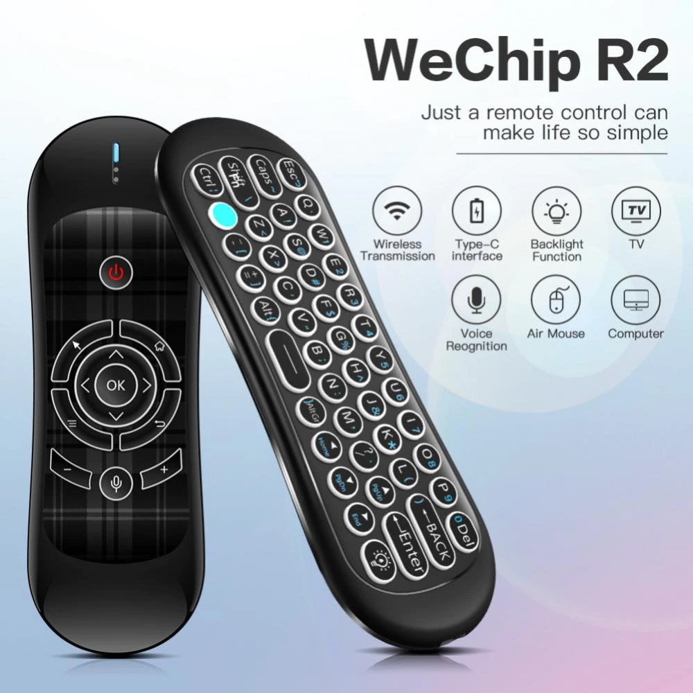 AKN88 - WECHIP R2 - 2.4G Wireless Mini Keyboard Air Mouse Remote Control Voice