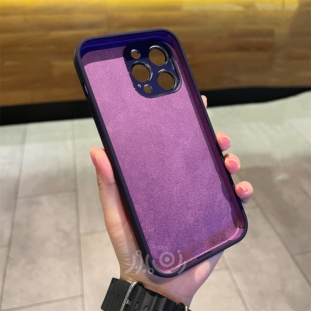 IPHONE Case Silikon Cair Untuk Iphone12 13 14 Pro Max Soft Case Lensa Pelindung Kamera Shockproof Back Cover Casing12 13 Pro