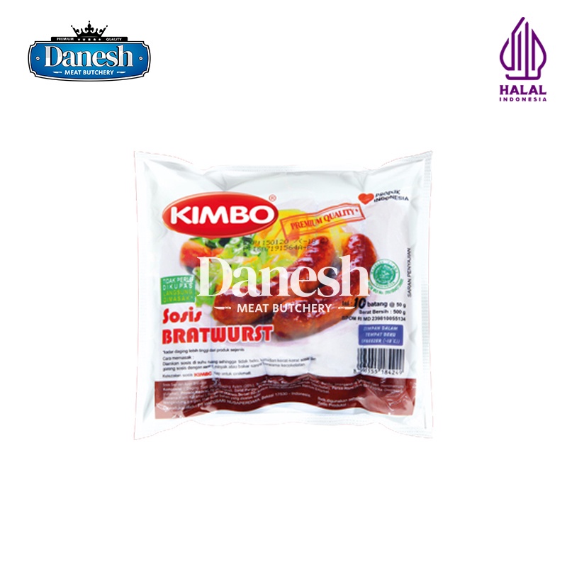 Kimbo Sosis Mini Bratwurst 10pcs Frozen Food Makanan Beku Halal