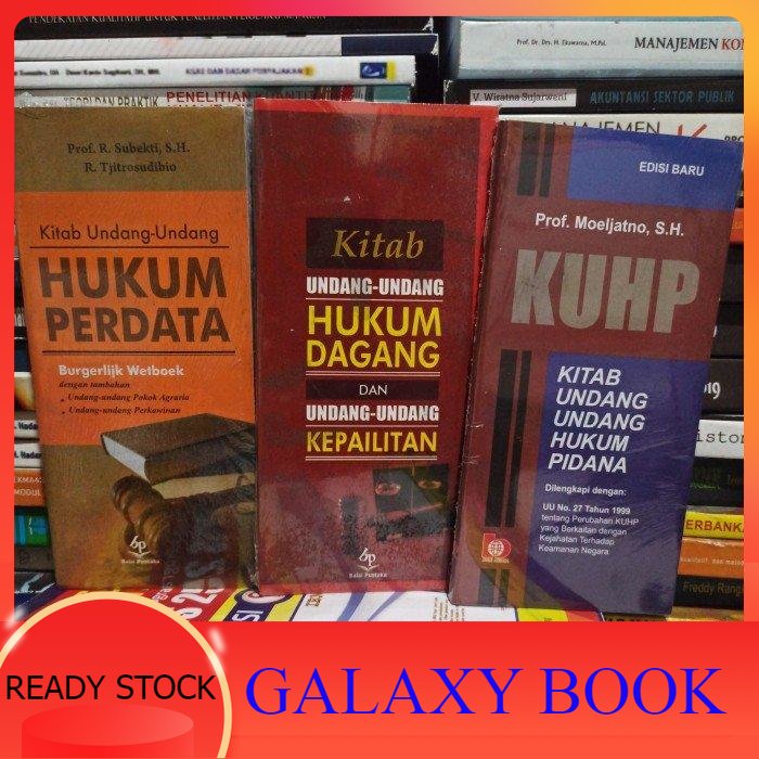 3 buku KUHPerdata KUHDagang KUHPidana