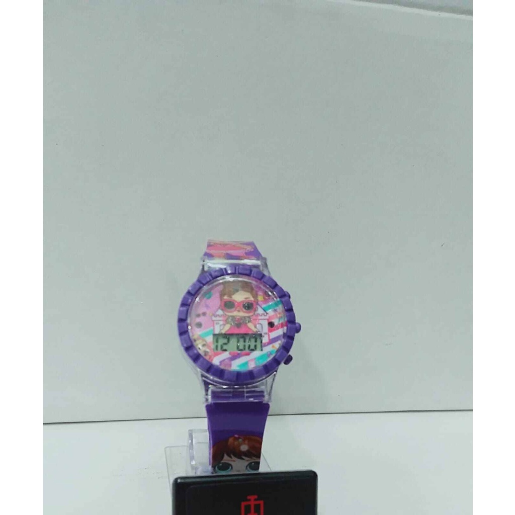 JAM TANGAN ANAK PEREMPUAN DIGITAL LAMPU MUSIK 845 KARAKTER LOL COD