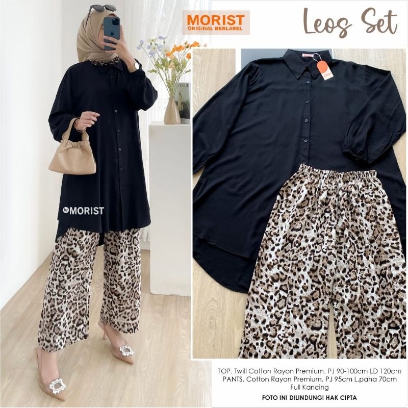 LEOS SET Celana ORI MORIST | Ld120 Twill Cotton Rayon Premium