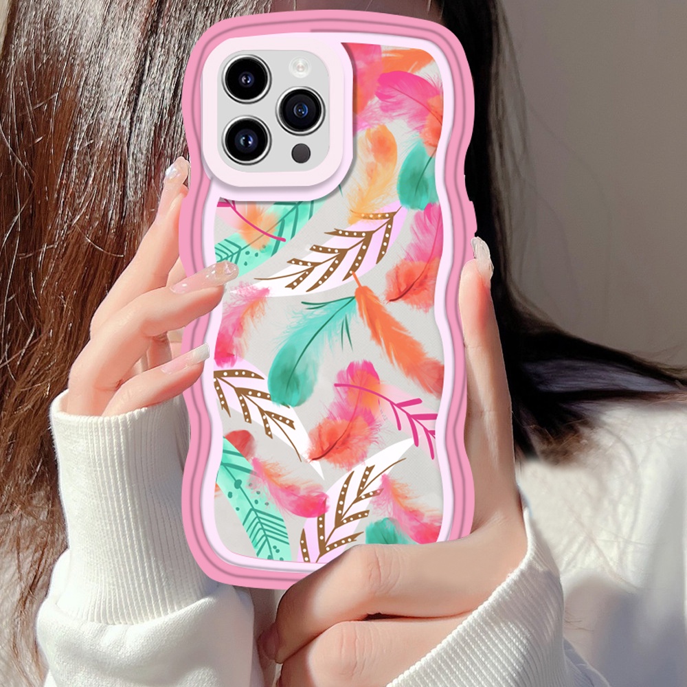 Case Realme C55 10 C30 C31 C33 C35 C30S C21Y C25Y C11 2021 C15 C25 C17 C12 C3 C2 8i 7i 5 5i 6i 7 Pro Narzo 50A Prime 20 Pro Bulu Dan Hati Wave Edge TPU Phone Cover