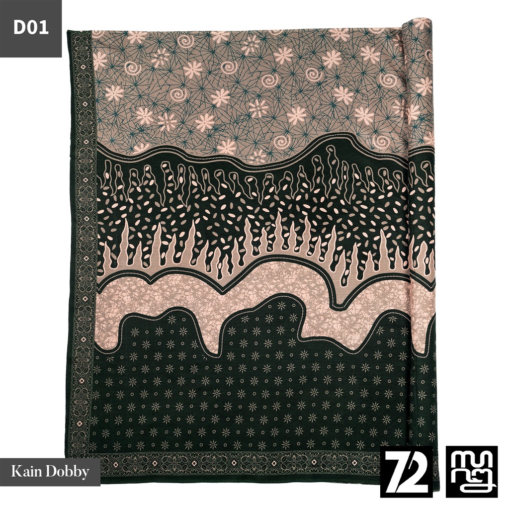 KAIN BATIK DOBBY Premium Motif Lapis Truntum Warna Hijau 723925 Cap 72