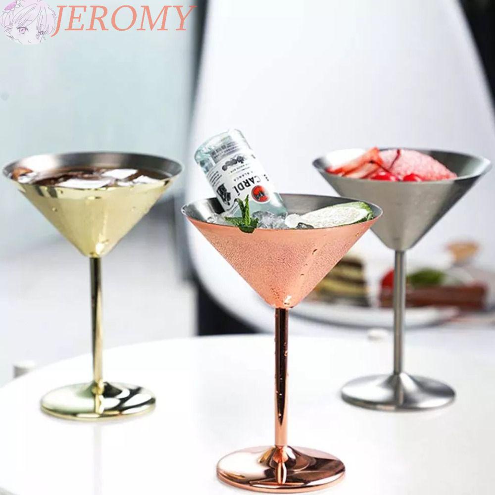 JEROMY Martini Goblet Sujeo Goblet Minuman Cocktail Champagne Stainless Steel Berkualitas