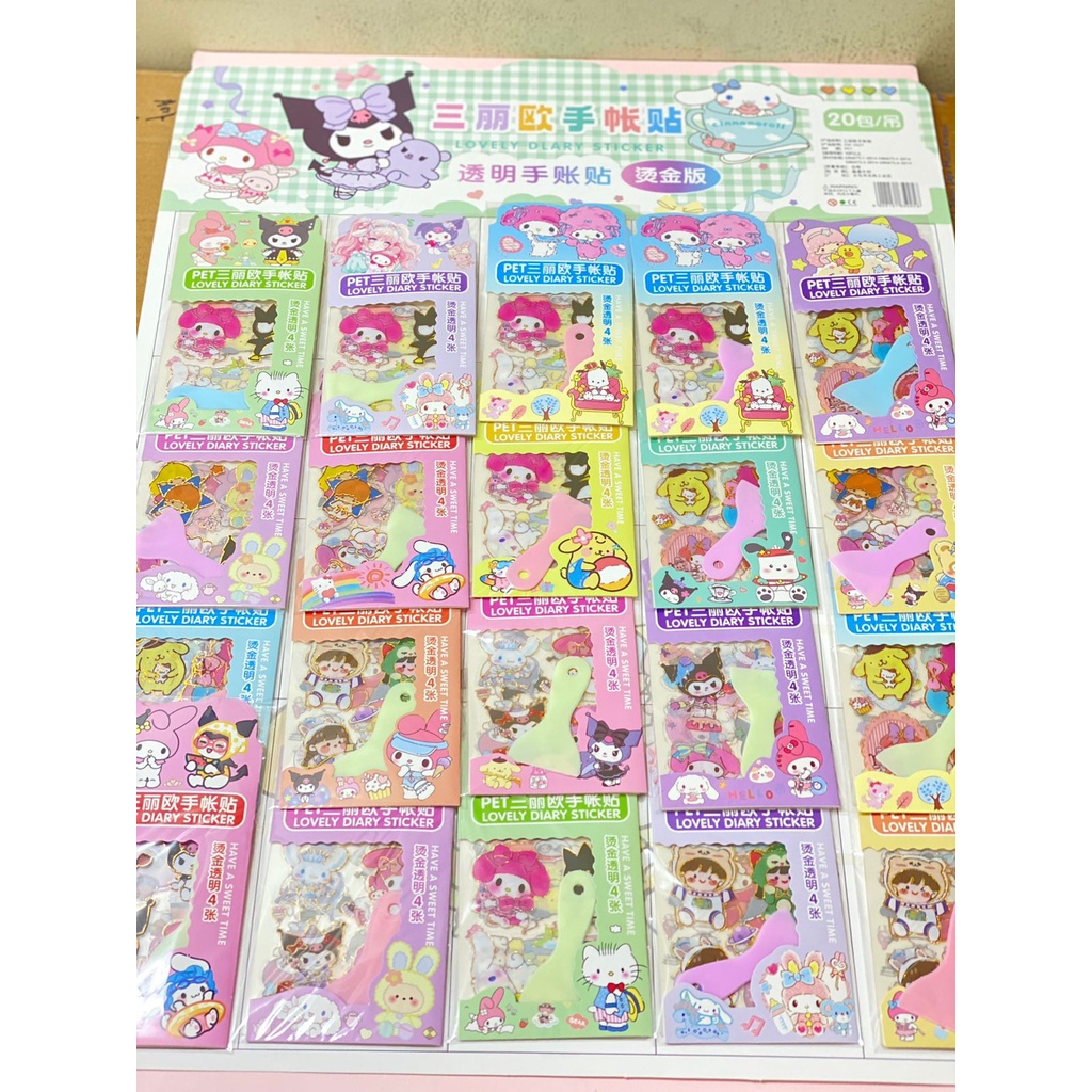 PGC ( PERKAR 20PCS ) STIKER LEMBARAN SANRIO/ STIKER KUROMI/ STIKER LEMBARAN VIRAL