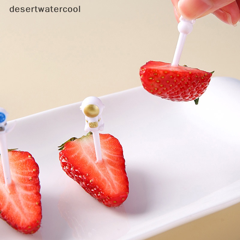 Deid 8Pcs Mini Anak Hewan Makanan Buah Picks Garpu Kotak Makan Aksesori Dekorasi Alat Martijn