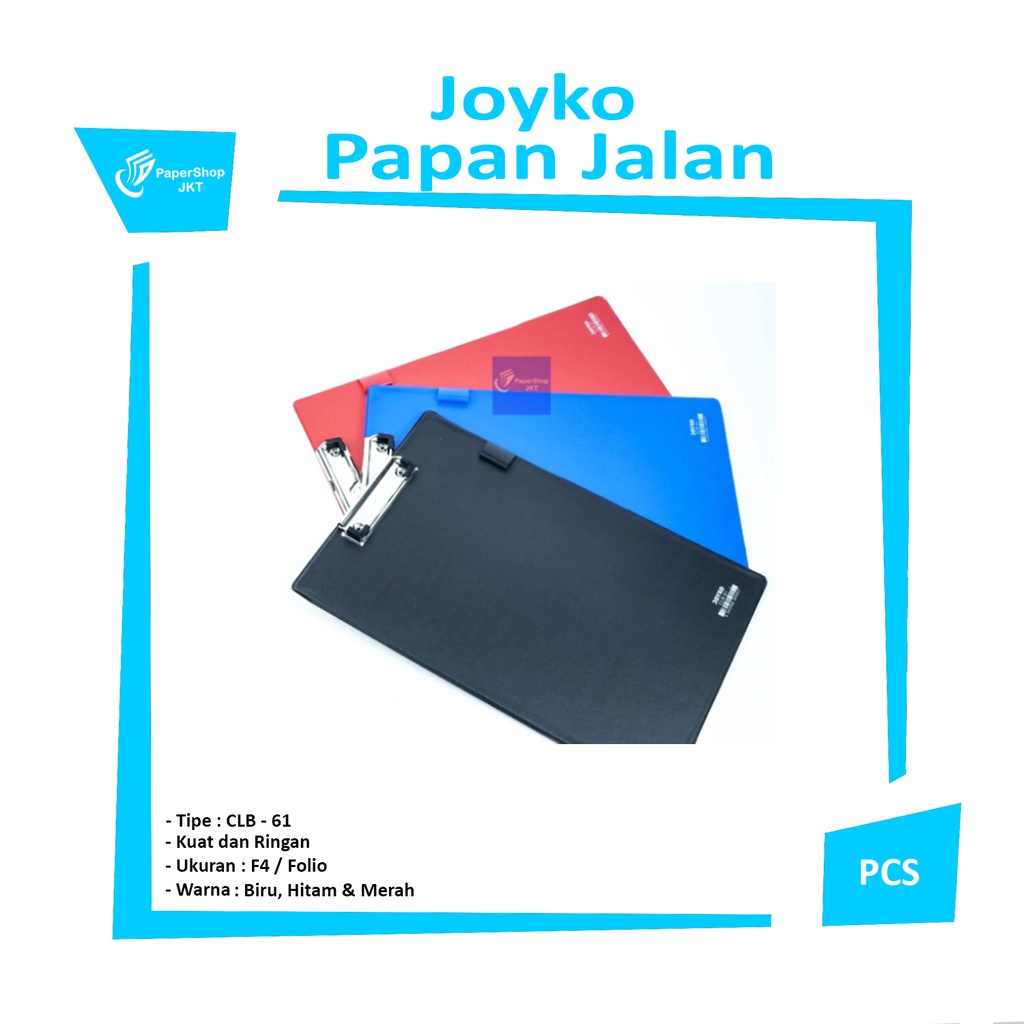 

JOYKO - Papan Jalan - Clipboard Alas Tulis CLB-61 - Pcs