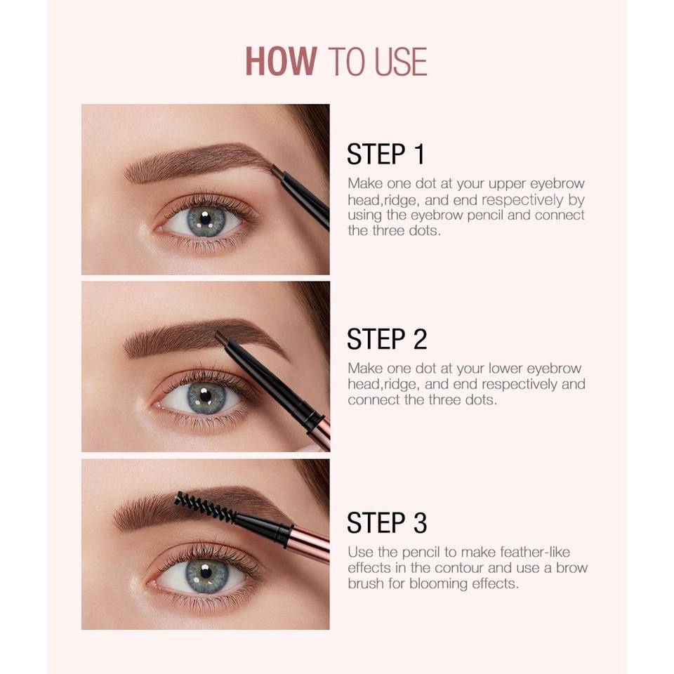 [Emperor] O.TWO.O Fine Triangle Eyebrow Pencil Pensil Alis Waterproof Tahan Lama Ultrafin