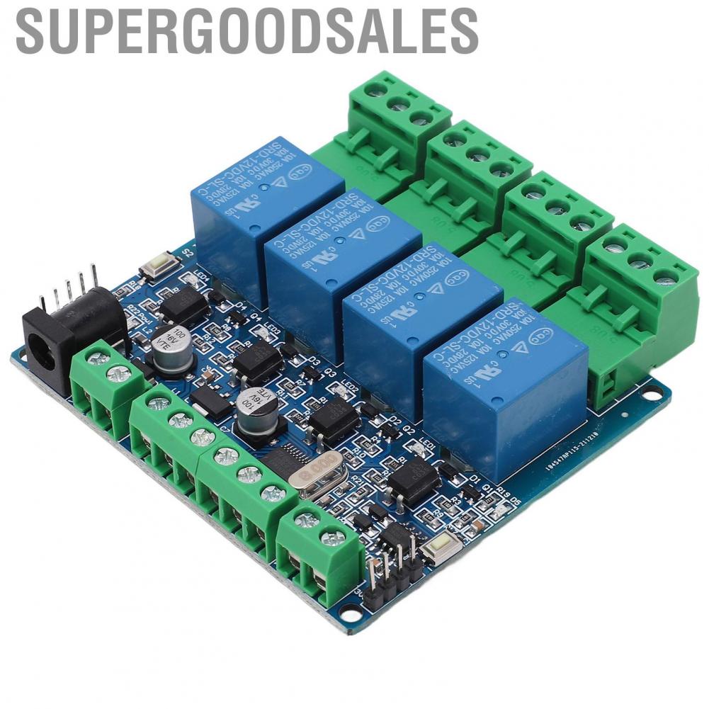 Supergoodsales 4 Channel Relay Module  Opto Isolation Board Less Interference Easy Connection Fault Tolerant for PLC Controller