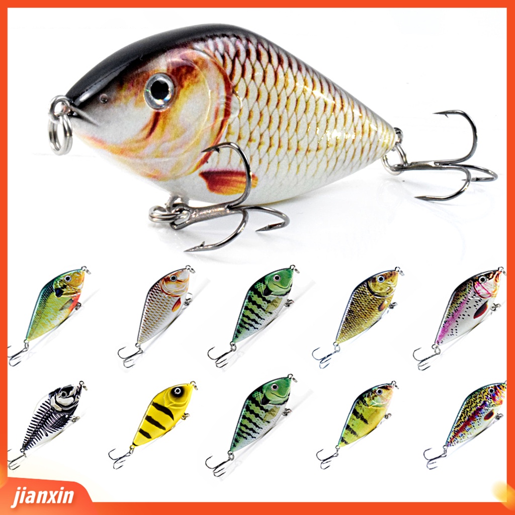 (In Stock) 7cm /14.5g Umpan Pancing Realistis Tajam Kait Simulasi 3D Mata Kulit Hidup Ikan Menarik Universal Tenggelam Laut Memancing Bretel Umpan Buatan Peralatan Memancing