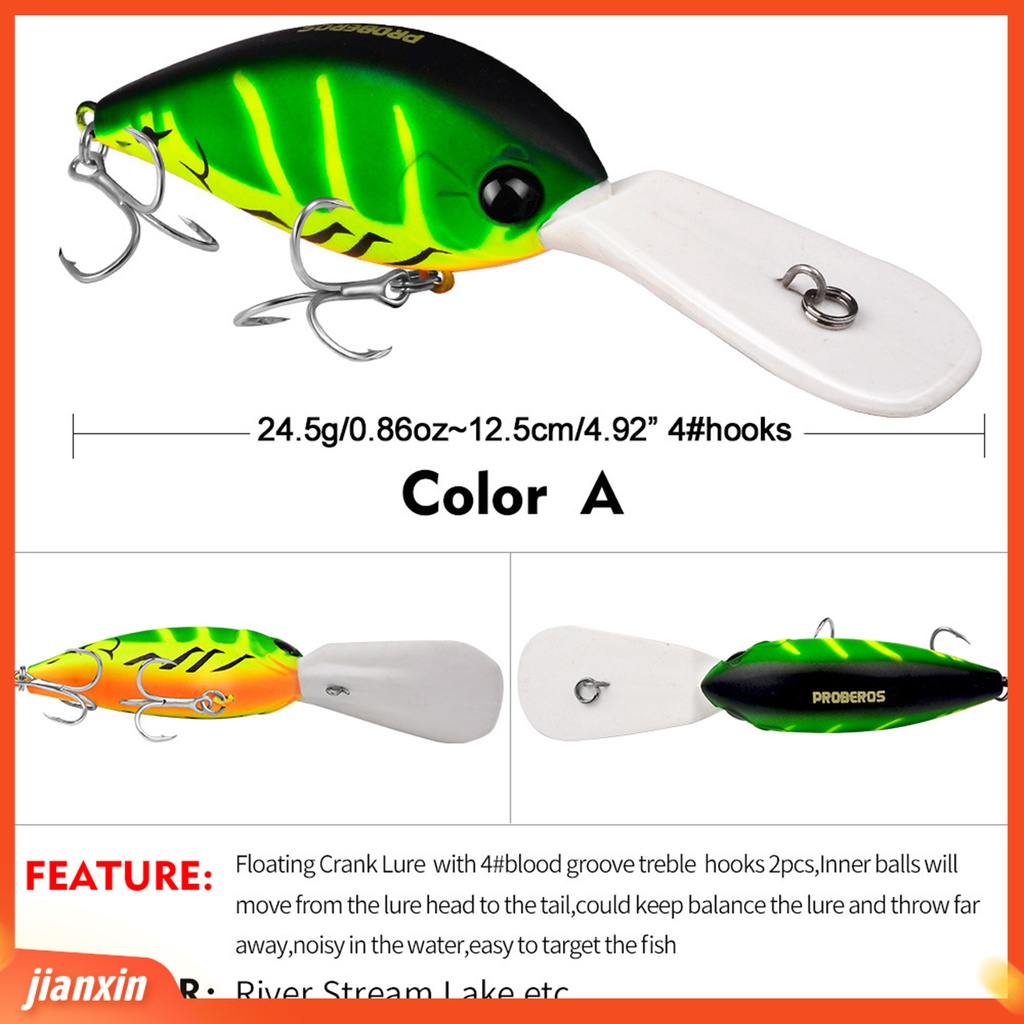 (In Stock) 12.5cm /24.5g Umpan Palsu 3D Simulasi Fisheye Tajam Kait Realistis Menggoda Angling Fatty Mengambang Batu Umpan Memancing Luar Ruangan