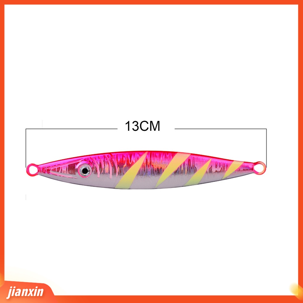 (In Stock) 100G Logam Bercahaya Tembakan Panjang Lambat Tenggelam Jatuh Buatan Umpan Jig Untuk Angling
