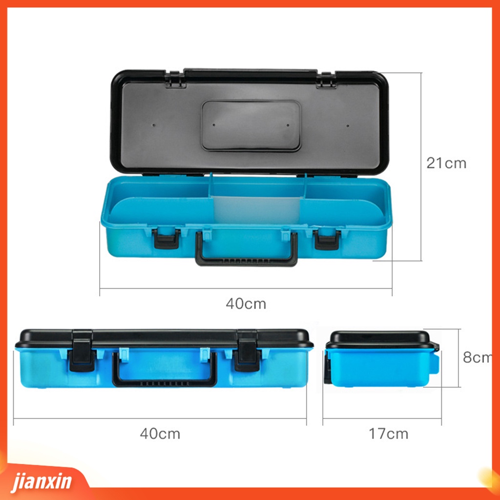 (In Stock) Fish Lure Organizer Kapasitas Besar 4grid PP Detachable Fishing Tackle Box Dengan Pegangan Untuk Memancing