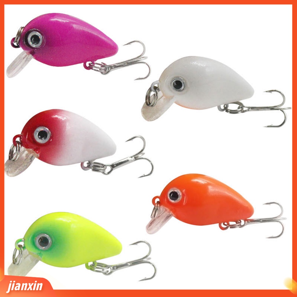 (In Stock) Umpan Pancing Ikan Kecil Palsu Wobbler Bait Tackle Dengan Single /Treble Hook Untuk Ikan Gurame