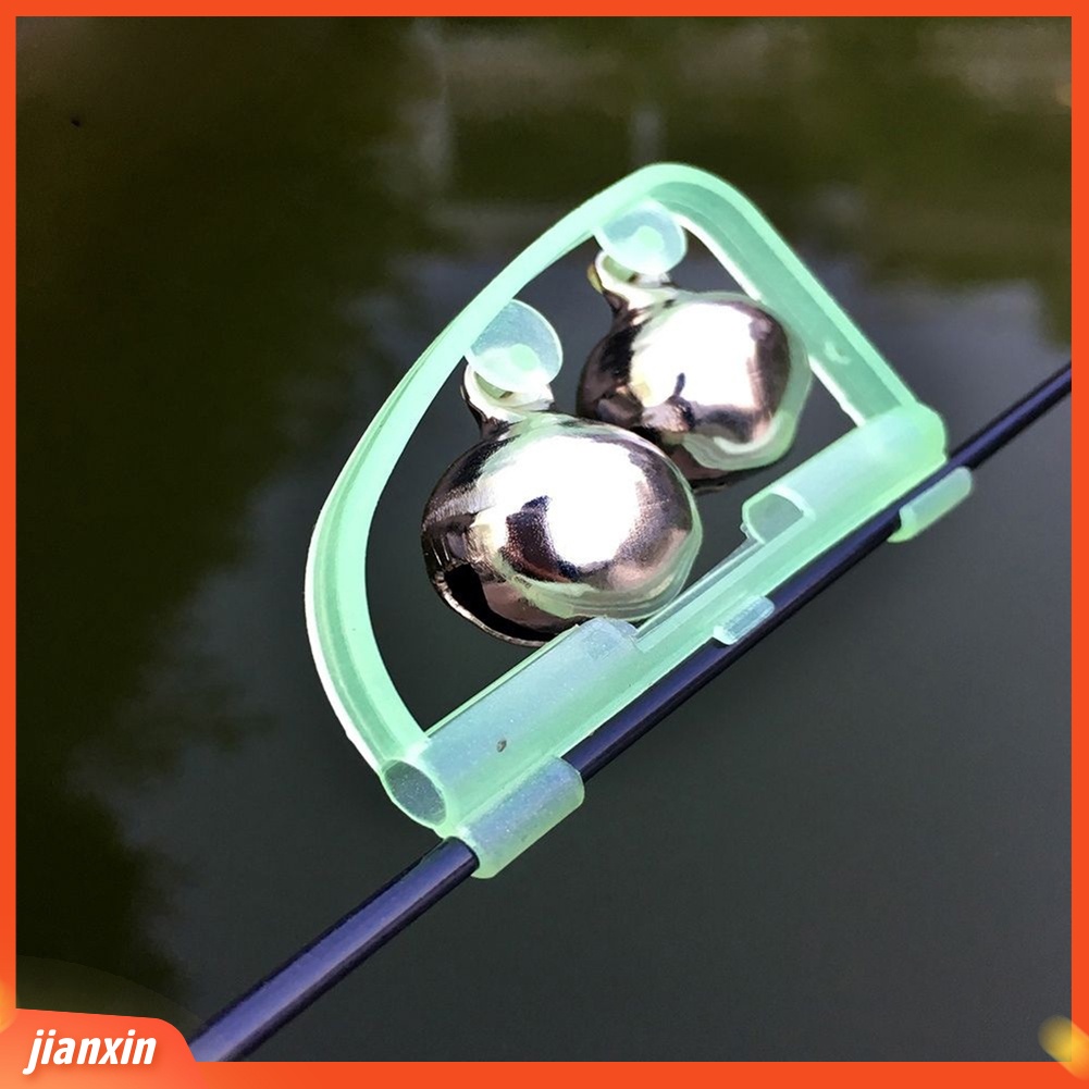 (in Stock) 5Pcs Fluorescent Glow in Dark 2bells Alarm Pancing Alert Alat Aksesoris