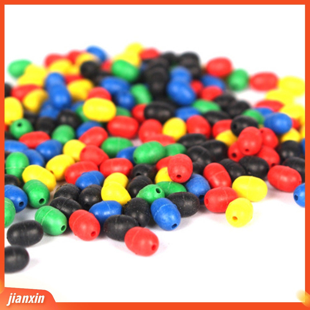 (In Stock) 10 Pcs Karet Oval Kerucut Memancing Space Beans Manik-Manik Mengambang Aksesoris Ikan