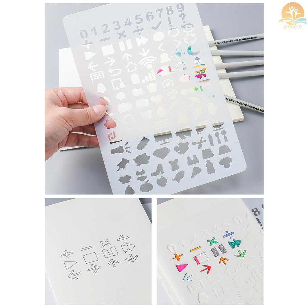 In Stock 20pcs B5 Alfabet Huruf Angka Stensil Menggambar Lukisan PET Template Dapat Digunakan Kembali Untuk Jurnal DIY Seni Craft Scrapbooking Planner Dekorasi