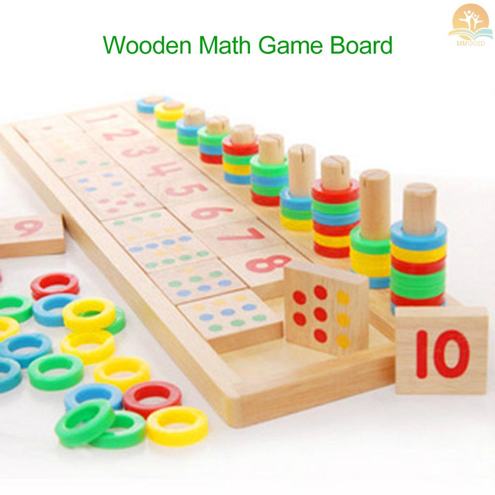 In Stock Wooden Math Game Board Number Puzzle Sortir Montessori Mainan Edukasi Awal Alat Belajar Untuk Anak Balita Paud Paud Paud