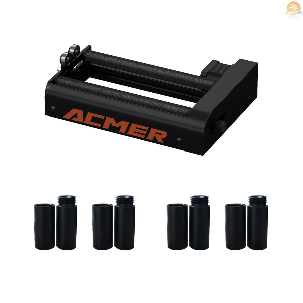 In Stock ACMER Laser Engraver Roller Untuk Benda Silinder Dengan360° Sumbu Ukir Putar 4tingkat Penyesuaian 8PCS Kolom Peninggi Diameter Ukir Sekecil 4mm Compatib