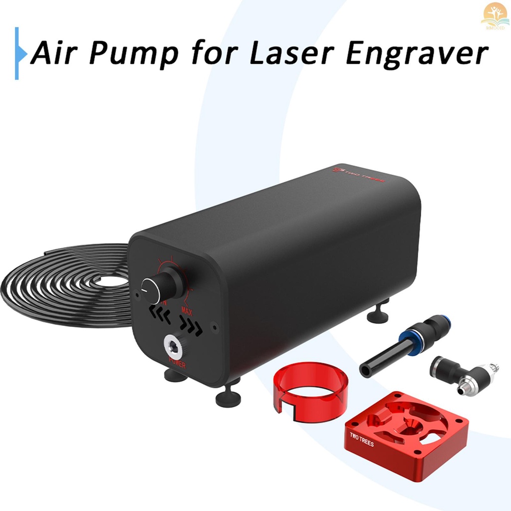 In Stock Dua Pohon Air Assist High Speed Air Pump Adjustable Airflow Kompatibel Dengan Laser Engravers TWOTREES TS2/Totem S/TTS-55/Atomstack A5 Pro/Sculpfun S9 /S6 Pro/Ortur Tiang Laser