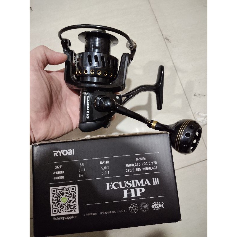 Reel Ryobi Ecusima III Pilihan 6000 Atau 8000 Power Handel