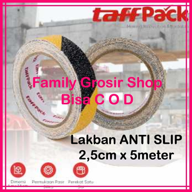 TaffPACK Lakban Tape Anti Slip 2,5cmX5meter Safety Grip Strong Traction