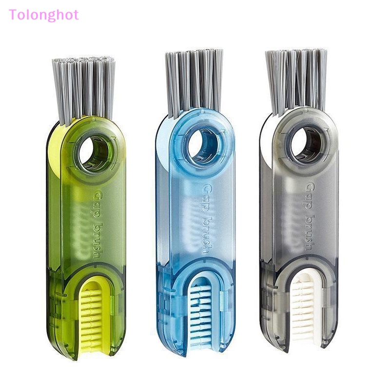 Tolonghot&gt; 3in1 Sikat Pembersih Celah Botol al Cup Cleaning Brushes Water Bottles Clean Tool Mini Silicone U-Shaped Brush well