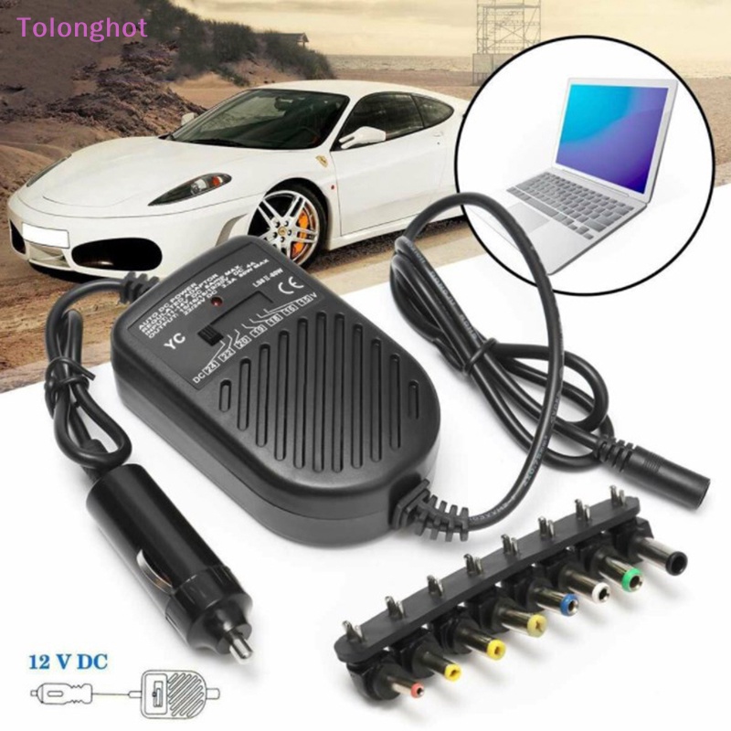 Tolonghot&gt; 80W DC Charger Mobil Laptop Notebook Adapter Adjustable LED Auto Power Supply 8colokan Yang Dapat Dilepas Charger Komputer Dengan Baik