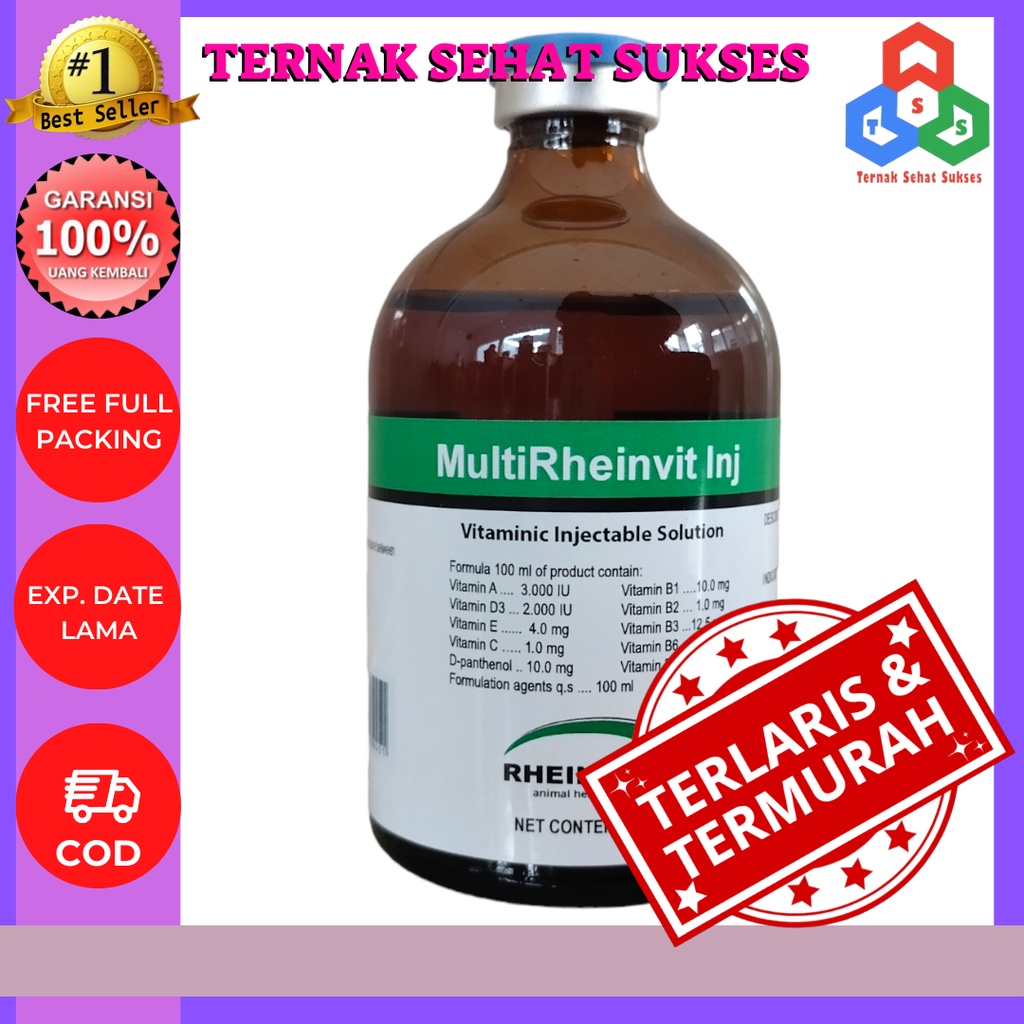 Multivitamin Rheinvit inj 100 ml Multi Vitamin Injeksi TSS