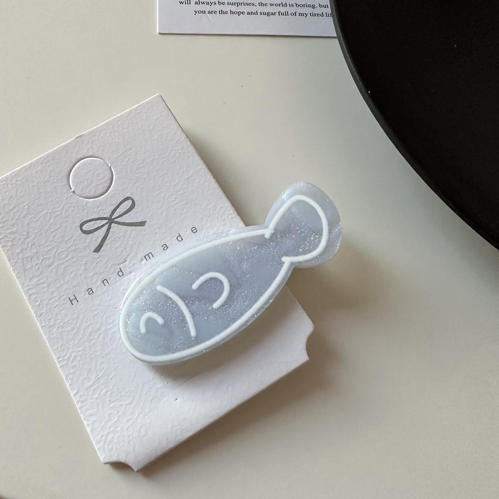 Klip Rambut Tulang Ikan Fish Kecil Yang Lucu Fragmented Hair Edge Clip Fun Clip