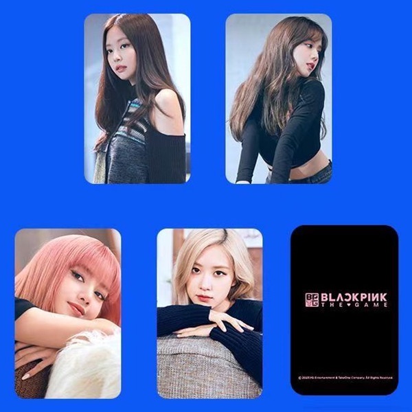 4pcs /set Photocard COEX K4 Hitam-Pink JENNIE ROSE JISOO LISA Hitam Pink Lomo Kartu Postcards