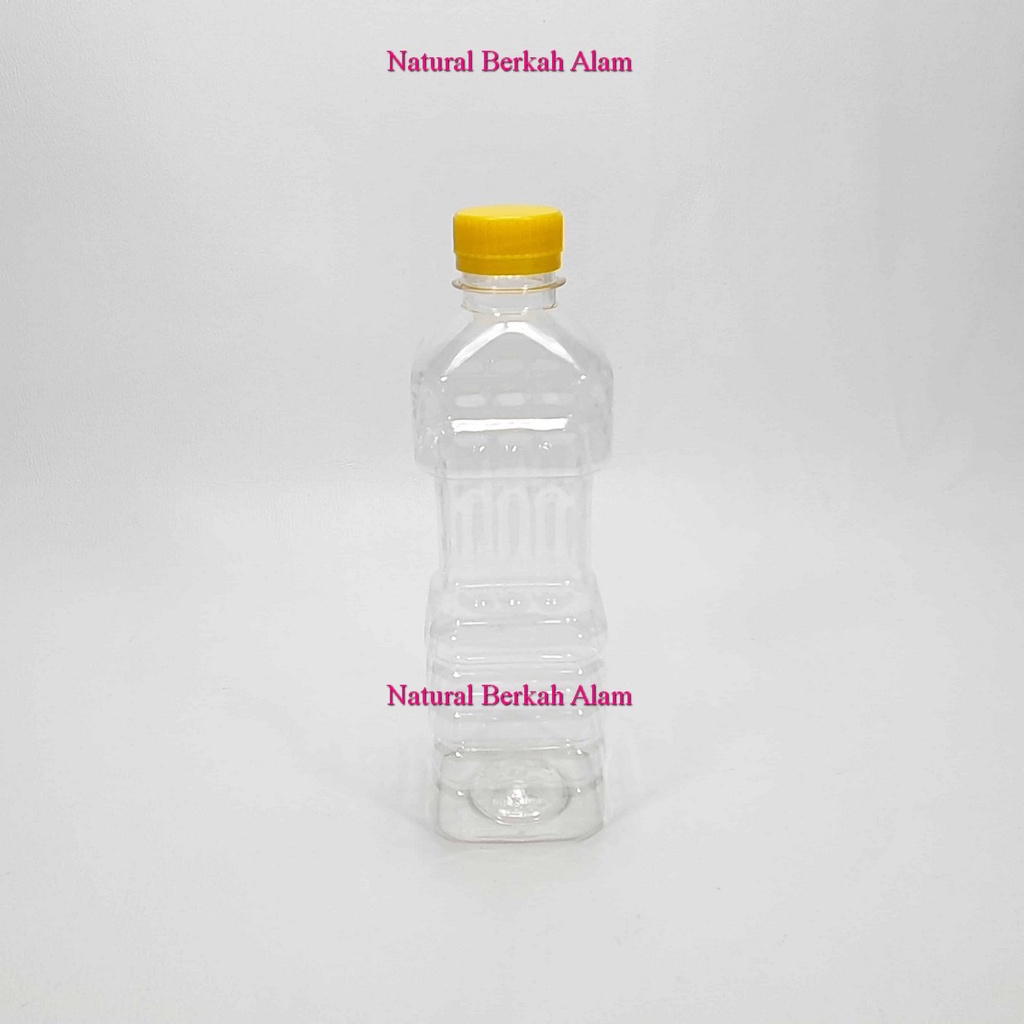 Botol Pet 500 Ml Minyak Goreng Kotak Natural Tutup Pet LN 30 / Botol Plastik Murah / Botol Pet Food 