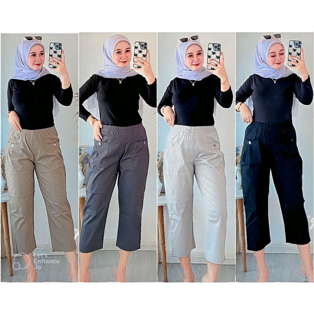 Celana Haruka 7/9 Koreans Stayle Wanita Terbaru //celana wanita casual kekinian 7/9 short woman ankl