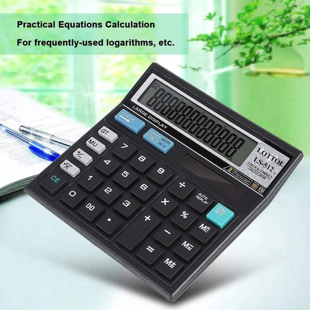 

Kalkulator Lottol CT-512 12 Digit Solar Battery Dual Power Layar Besar / Kalkulator Desktop Kantor / Kalkulator Check & Correct 12 Digit / Kalkulator Layar Besar Dual Batre