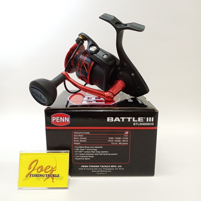 BERKUALITAS Penn Battle III 4000HS Reel Spinning Alat Pancing High Gear