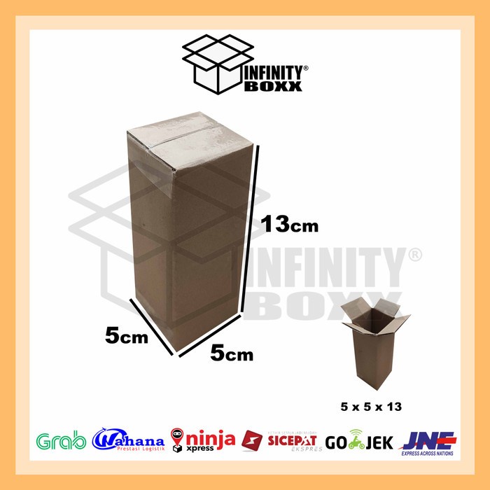 

kardus box packaging packing 5x5x13 cm SHEET POLOS
