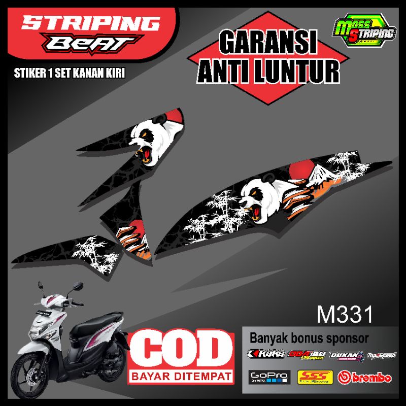 MASS Striping - Striping Sticker List Variasi Motor Motor Honda Beat POP Semi Fullbody 2015 2016 201