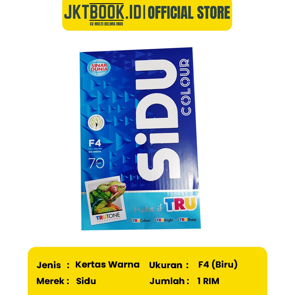 

Kertas HVS F4 SIDU Biru 70 gsm