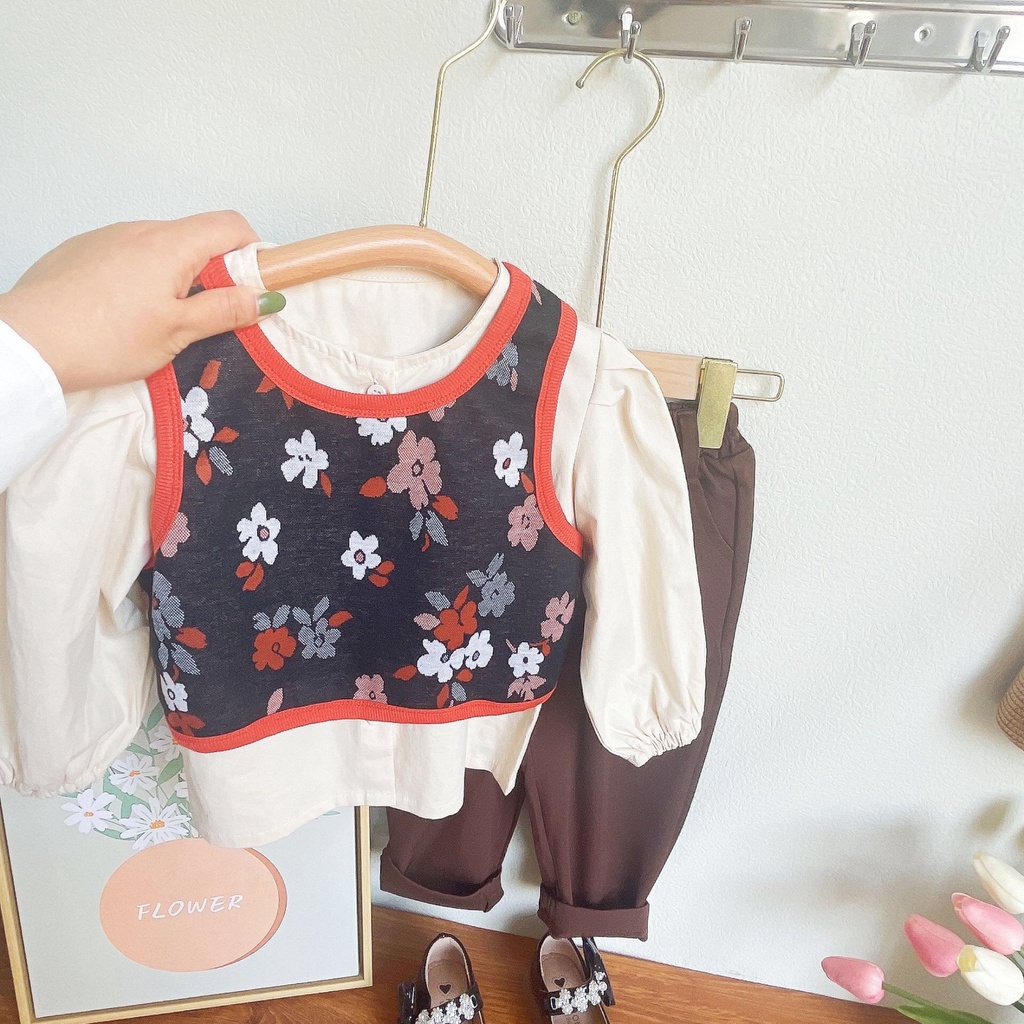 SAGA- STELAN 3IN1 ANAK CEWEK MODEL ROMPI PANTS SIZE 100-140