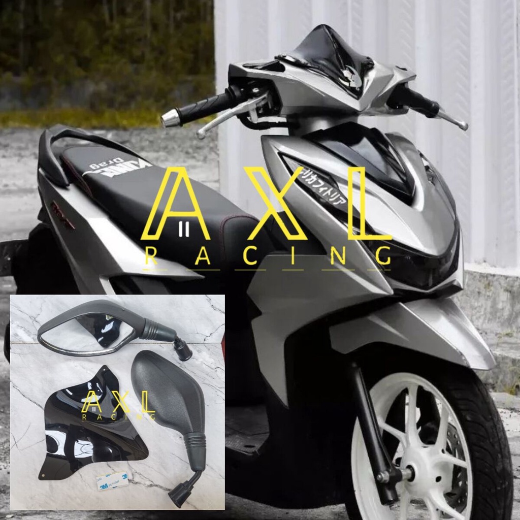 PAKET MURAH VISOR PLUS SPION CLICK PNP HONDA BEAT DELUXE 2020