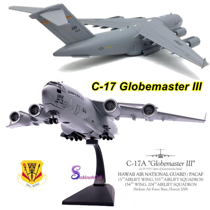SALE Diecast US Air Force C-17 Globemaster III Transport 1/200 Pesawat Termurah
