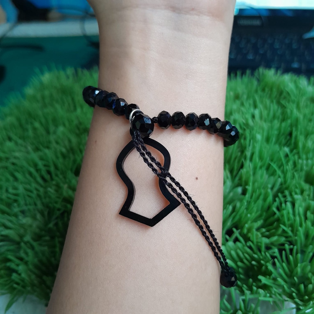 GELANG KRISTAL TEROMPAH HITAM